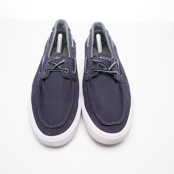 TOMMY HILFIGER navy blue boat shoe Sneaker size 11 - Picture 5 of 11